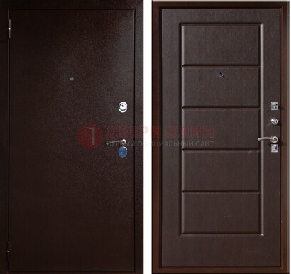 Темная входная дверь с порошковым окрасом ДП-113 