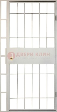 Железная решетчатая дверь в белом цвете ДР-19